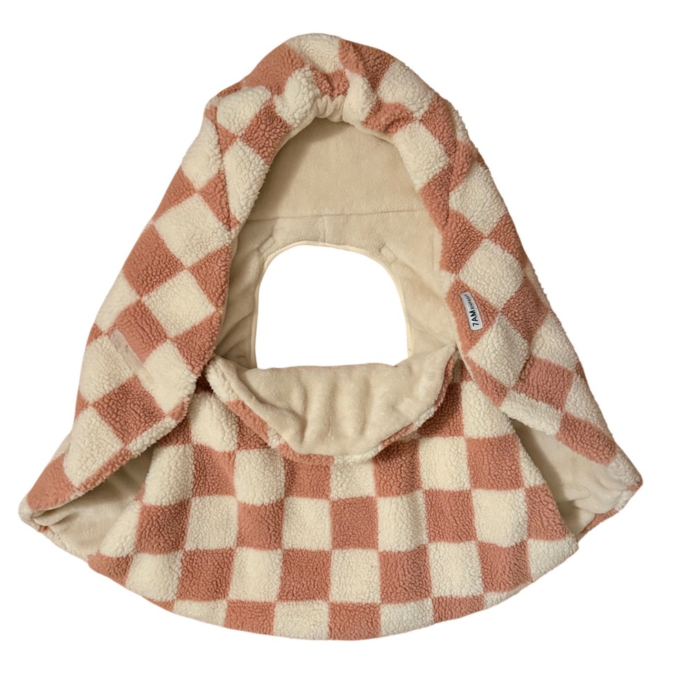 7AM Enfant Nido ND95 Baby Wrap Car Seat Stroller Bunting Pink Checkered Small